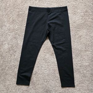 Legacy Slim Stretch Pull on Ankle Pants Sz L Black Elastic Waistband QVC A282235